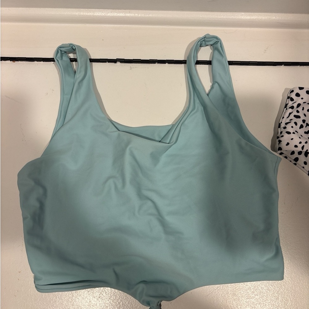 SHEIN Light Blue Bikini Top w/ Black and White Bottoms